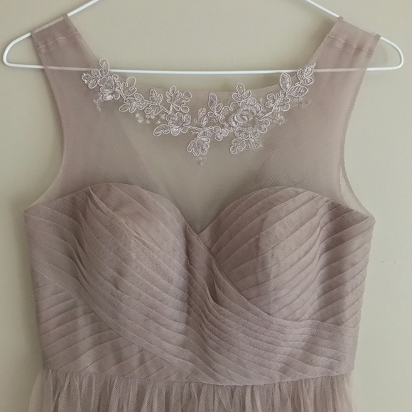 BHLDN Jenny Yoo Chloe Dress in Mink Grey - Picture 7 of 8